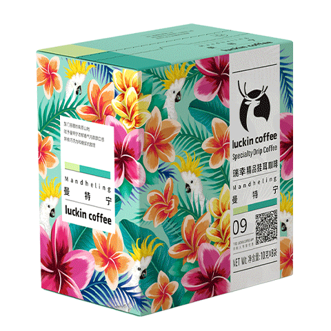 瑞幸咖啡精品挂耳咖啡现磨手冲滤泡挂耳黑咖啡 曼特宁 10g*8包/盒