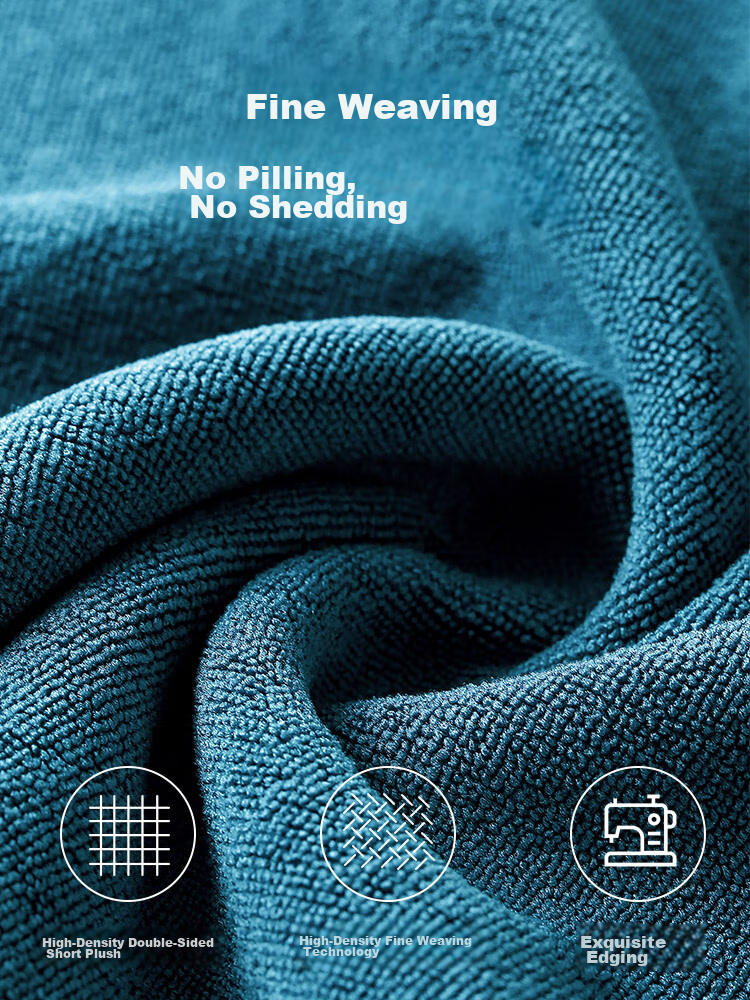 Good Weather Cleaning Cloth, Car Wash Towel, Glass Wiping Cloth, Housekeeping Cleaning Cloth, Short-Staple Fiber, 2 Pieces, 40*60 Cm 8