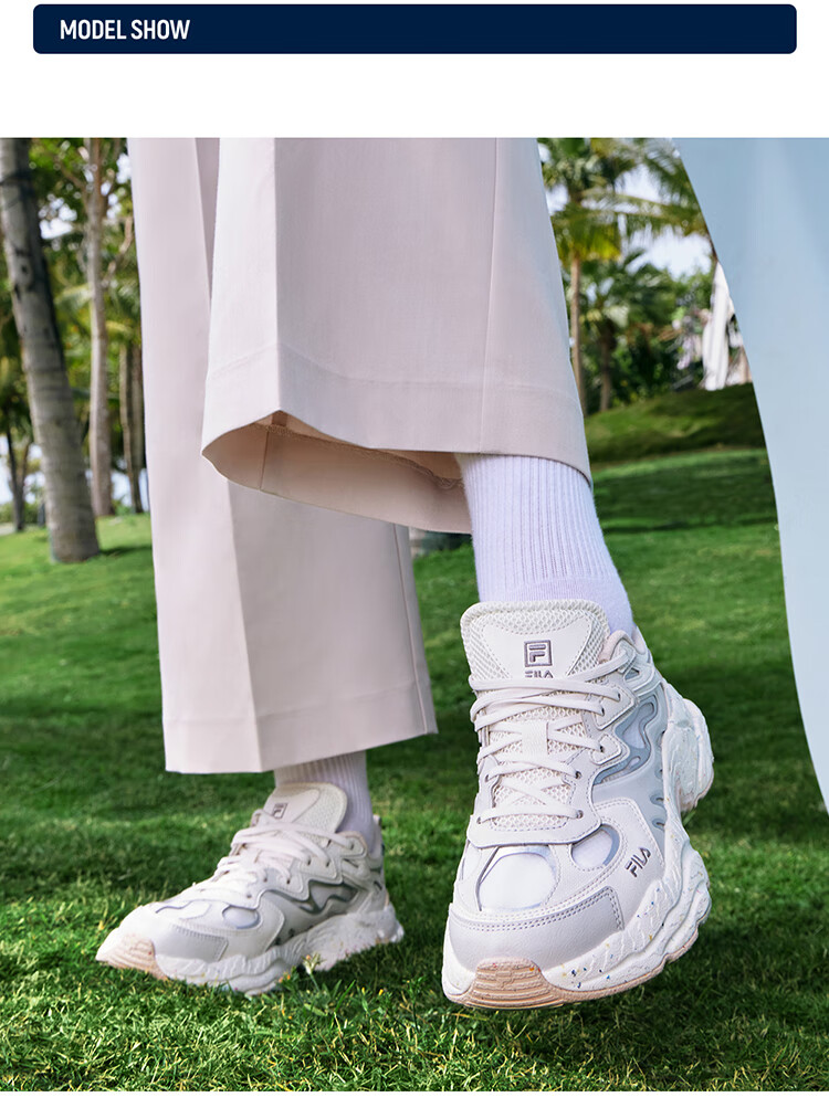 FILA Fern Pattern Sneakers [Yang Mi Style] Women's Dad Shoes Sports Casual Shoes 16