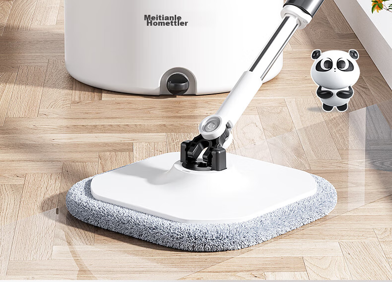 HoMettler Clean And Dirty Separation Rotary Mop, 3 Mop Pads for Home Use, Hands-Free Cleaning, No Washing Required, 2026 Lazy Person's Flat Mop with Bucket 7
