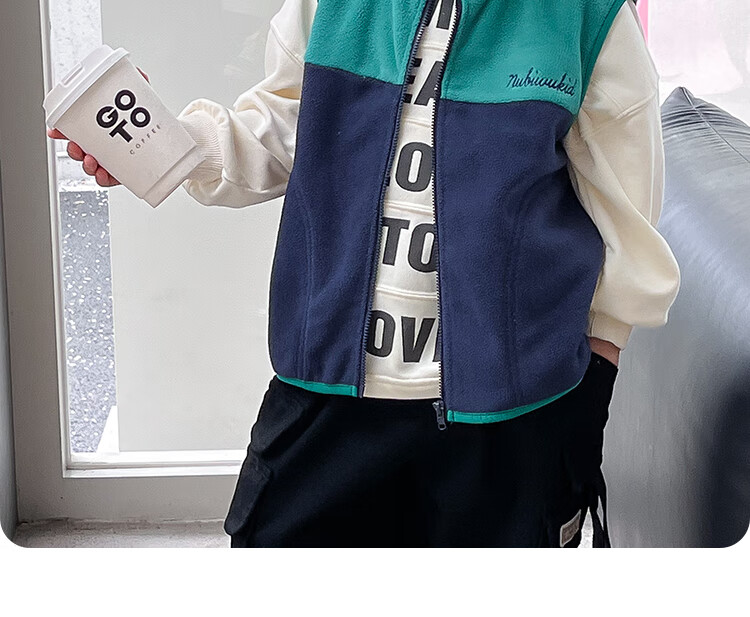 Nubiwear Kids Vest Boys Spring Fleece Sleeveless Jacket Toddler Spring Outerwear Fleece Waistcoat for Big Kids 2