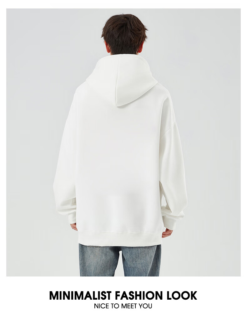 Huili Men's Sweatshirt, Solid Color Hooded Long-Sleeve Undershirt, Spring And Autumn Fashion Casual Versatile Jacket, Men's Clothing 9
