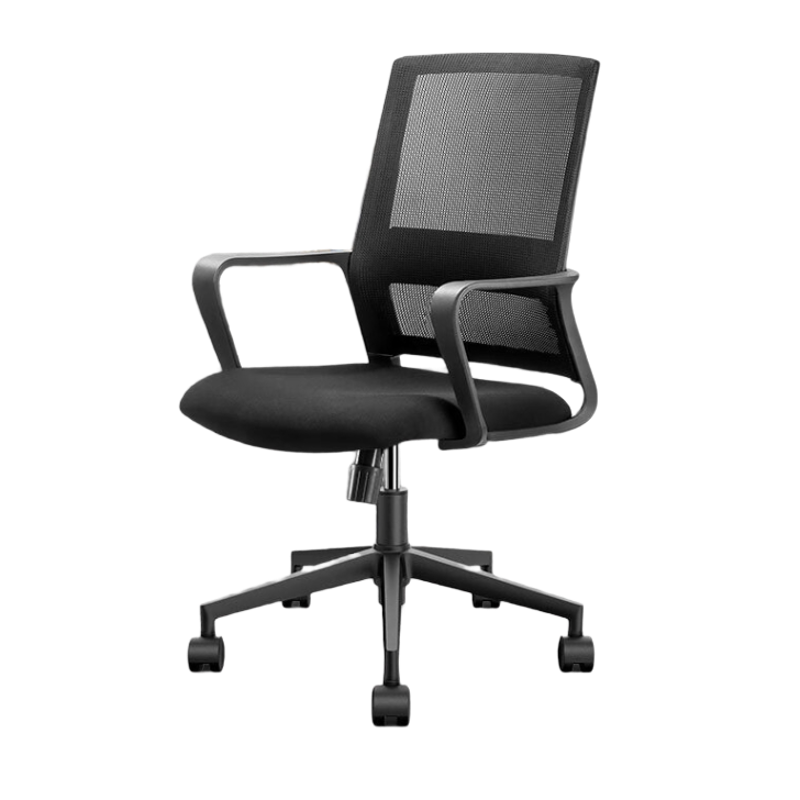 Deli 4901S Ergonomic Office Chair with Backrest, Black Mesh, Height Adjustable