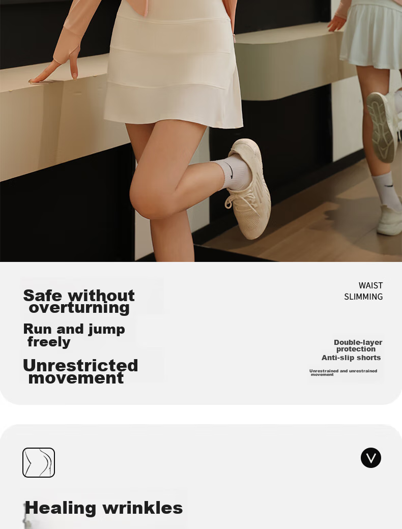 XUEXIMAN Sports Skirt for Women, Summer Faux Two-Piece Anti-Exposure Yoga Skirt, Running Fitness Tennis Badminton Pleated Mini Skirt 7
