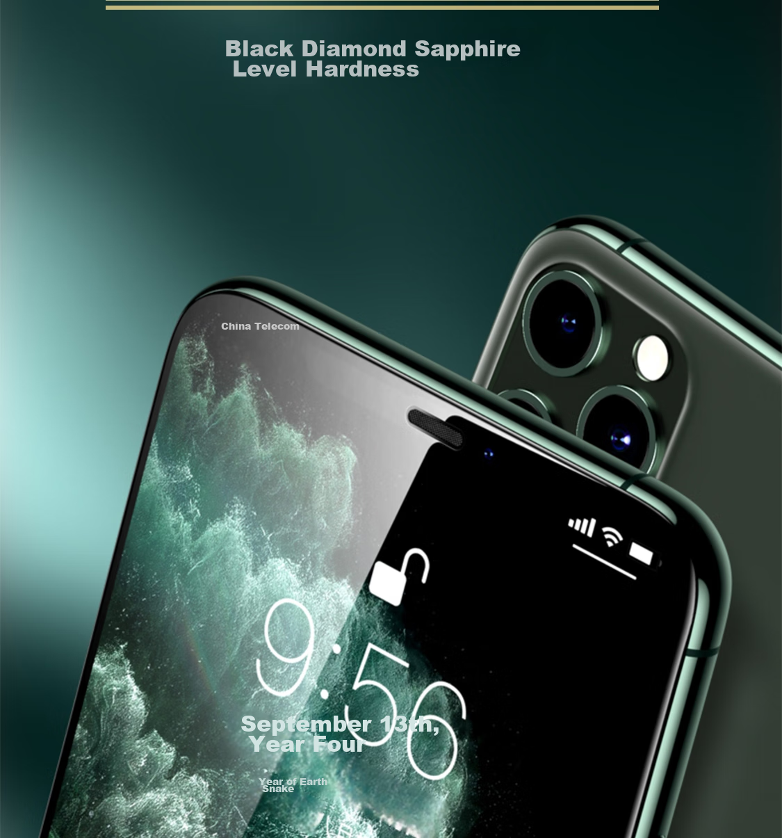 ESCASE IPhone 11 Pro Max/XS Max Tempered Glass Screen Protector with Anti-Dust Mesh, HD Full Coverage Glass Front Film for IPhone 11 Pro Max/XS Max 6