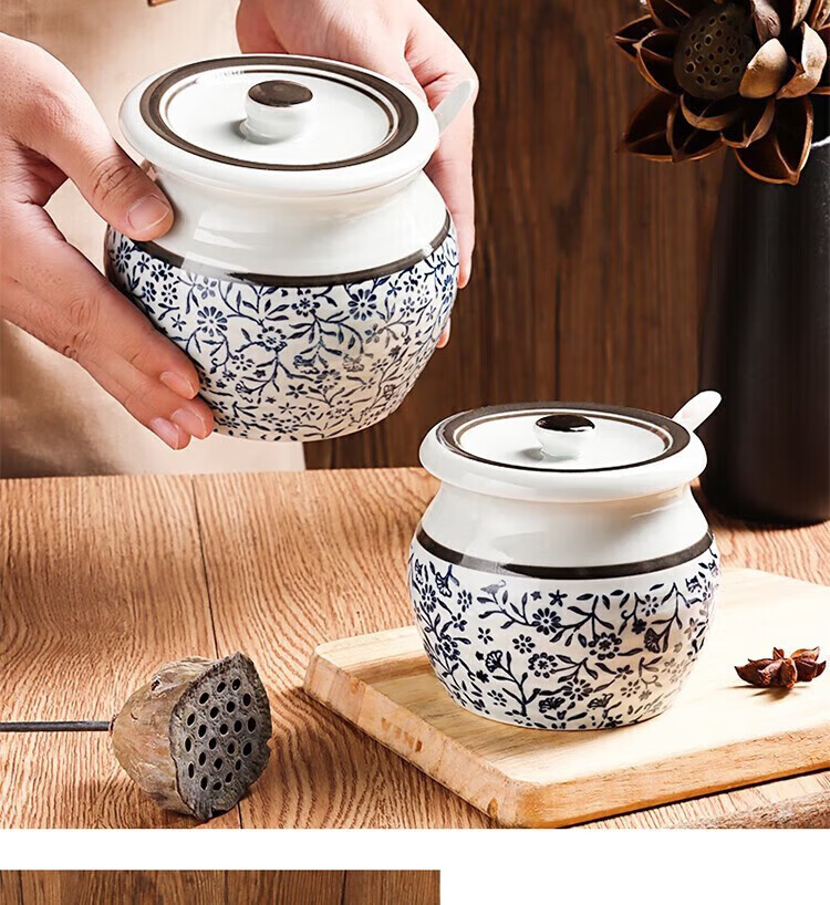 Jingmao Glass Oil Bottle Set of 7 - Condiment Jars for Seasoning, Salt, Sauce, Soy Sauce 6