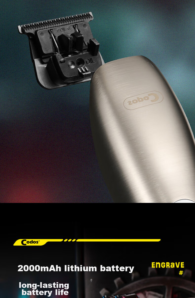Codos Hair Clipper, Small Trimmer for Oil Hair, Gradient Specialized Trimming, Engraving, Professional Shaver for Barbershops And Salons A10 6