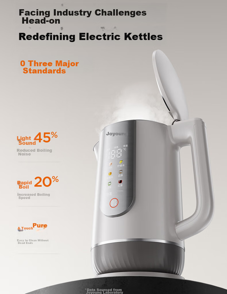 Joyoung Electric Kettle, U-Shaped Bottom Seamless Inner Tank, 2L Capacity, 316L Stainless Steel Seamless Inner Tank, Thermos Flask, 20WU3T 2