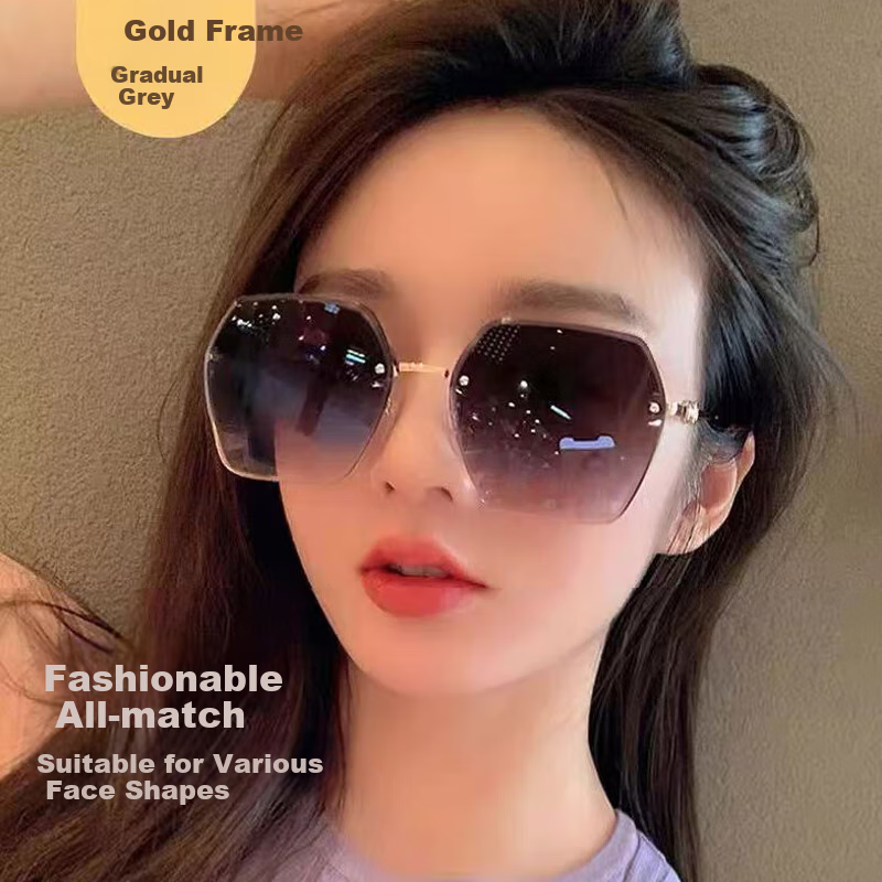 AMORAYS Women's New Large Frame Slimming Elegant UV Protection Sunglasses for Driving, Perfect for Back-To Seaso