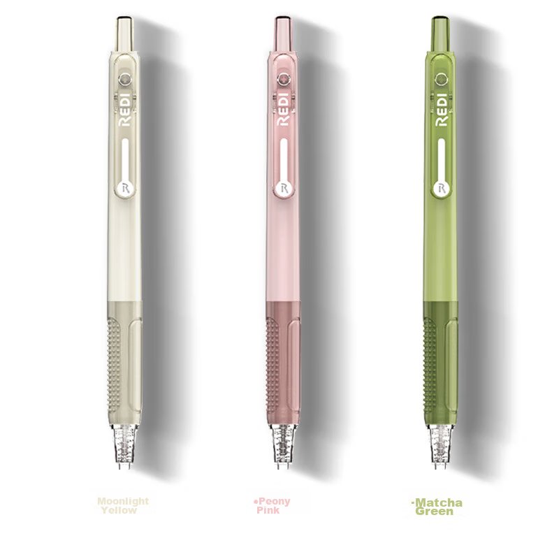 Lepusheng Gel Pen, Retractable, Direct Liquid Quick-Drying Signature Pen, 665 Exam Writing Pen, Student Pen Refill, 0.5mm Black, Office Supplies, 665 Peony Pink + 5 Replacement Refills 11