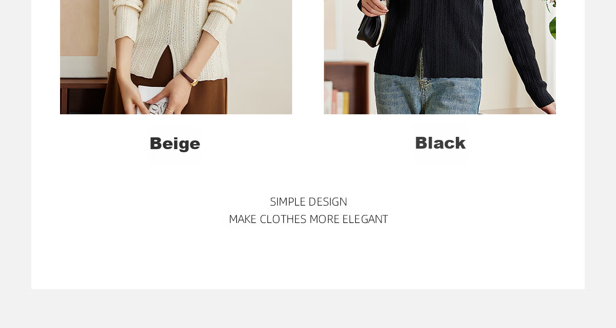 PinCai Women's Knit Sweater, Spring And Autumn Thin Style, Niche V-Neck Split Knit Top, Loose Inner Layer Base Shirt P143Z3008 7