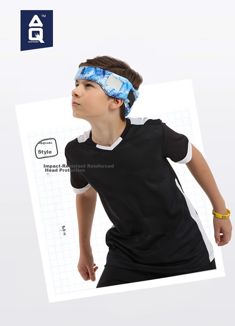 AQ Youth Children Sports Protective Headgear for Soccer, Basketball, Volleyball, Anti-Collision And Fall Protection Headband C50105 Reinforced Blue M Size 1