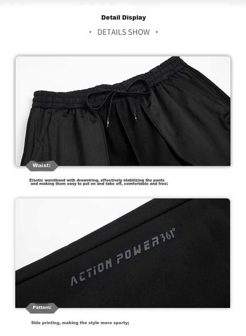 361° Women's Autumn Winter Water-Repellent Outdoor Fleece-Lined Straight-Leg Casual Pants 662534701-3 19