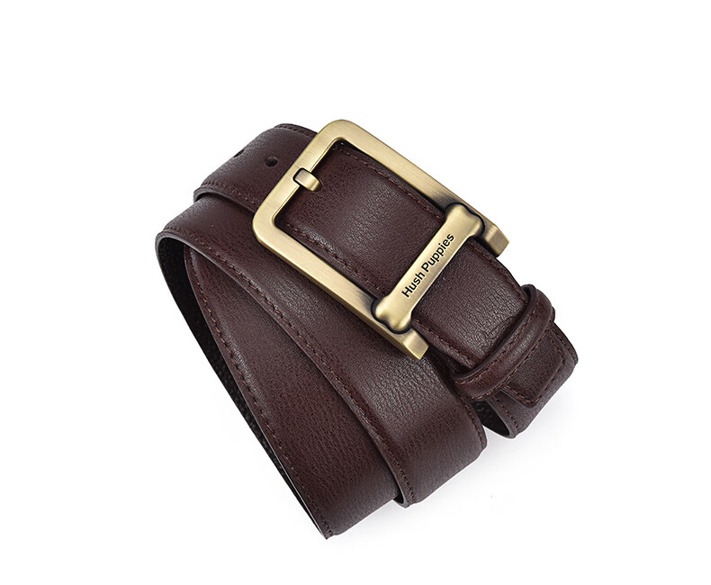 Hush Puppies Men's Casual Leather Belt with Pin Buckle, Simple Jeans Belt, Gift Box, Birthday Present for Boyfriend 5
