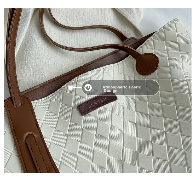 YUYULA Leather Handbag, Women's Tote Bag, Large Capacity, Handheld And Shoulder Strap, Brand Name, Birthday Gift for Wife, Valentine's Day Present for Girlfriend 3