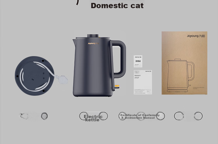 Joyoung Electric Kettle, 1.7L Capacity, Seamless Inner Pot, Double-Layer Temperature Lock, Anti-Scalding Design, for Home Use, Model K17FD-W6310 20