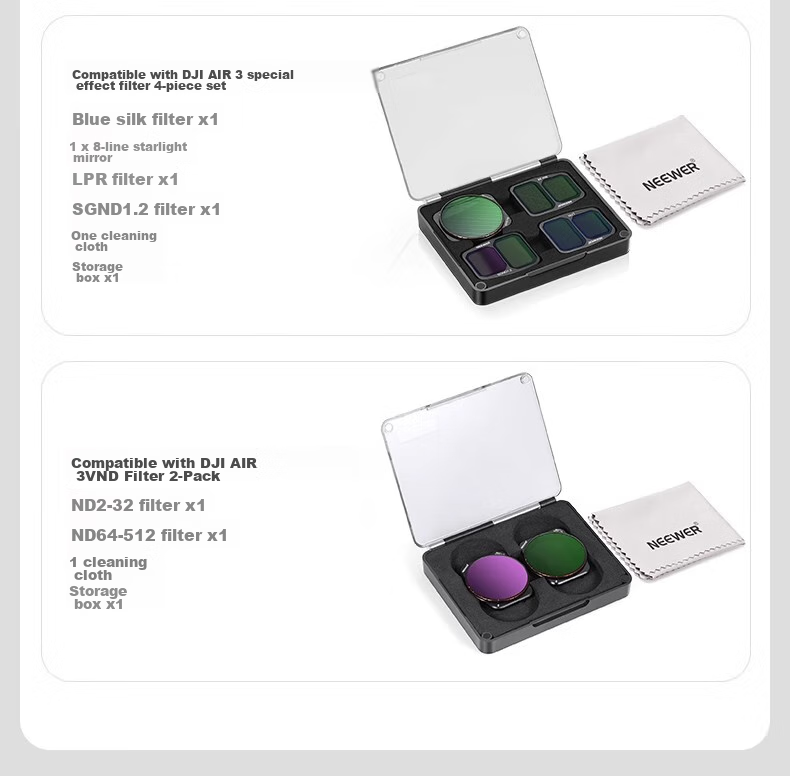 NEEWER Filter Kit for DJI Air 3 Drone: UV/CPL/ND8/ND16/ND32/ND64 Protective Neutral Density Filters ND Filters for Landscape Photography 16