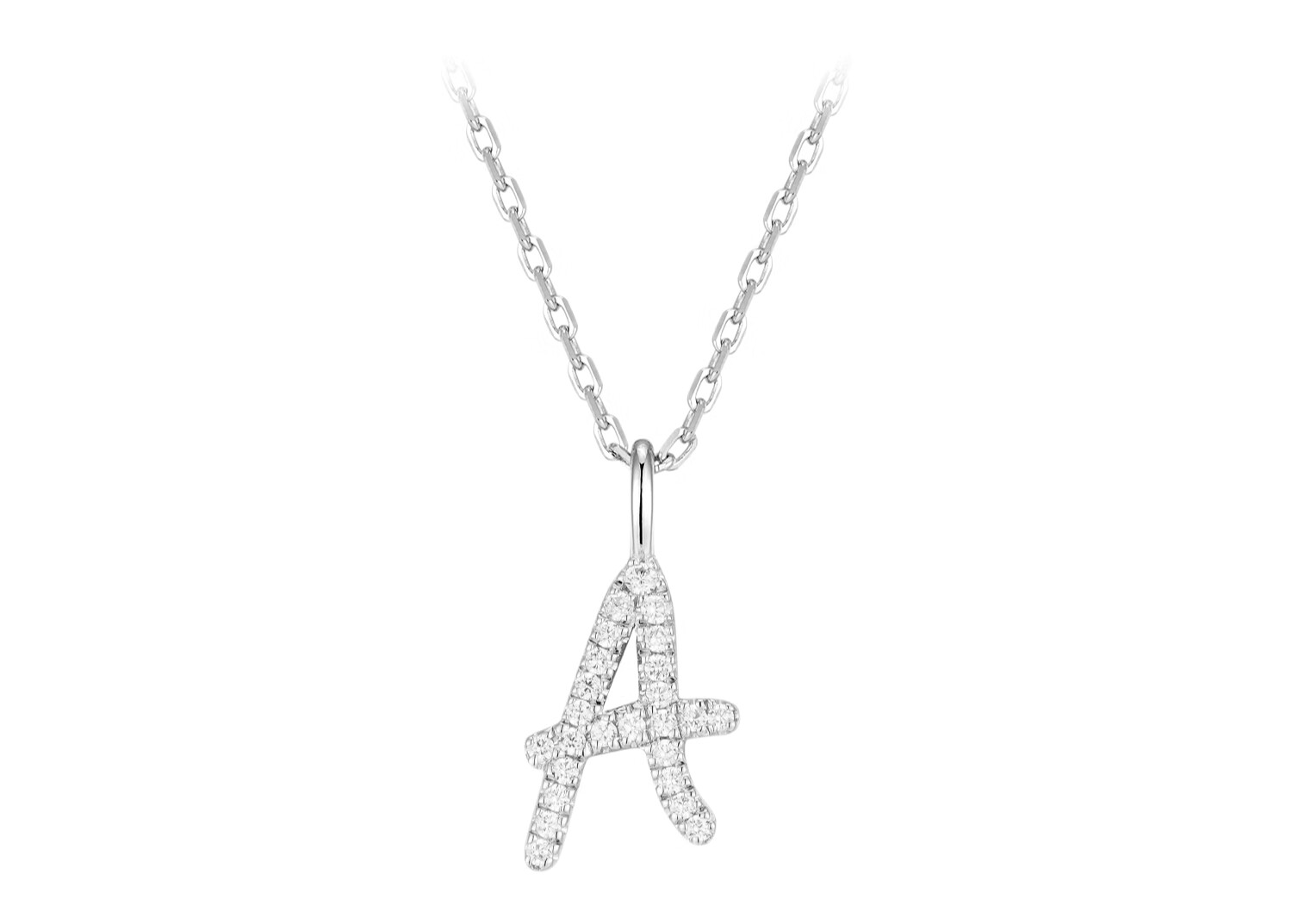Arsis Art Letter Necklace for Women, Silver Necklace with Original Design, Fashionable And Versatile, Birthday Gift for Girlfriend 28