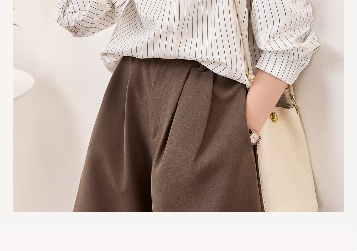 Chushen Long-Sleeve Shirt for Women, Simple Striped Versatile Casual Commuter White Blouse Top S136C2744 White M 3