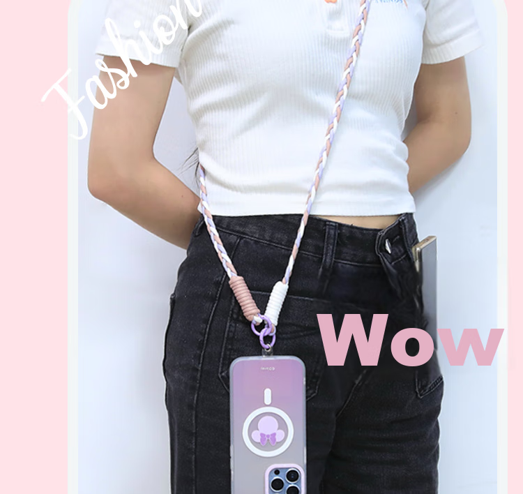 ESCASE Phone Lanyard Crossbody Strap Neck Strap Anti-Loss Chain Dopamine Floral Anti-Theft Drop-Resistant Durable Outdoor Travel Hands-Free Olive Gree 5