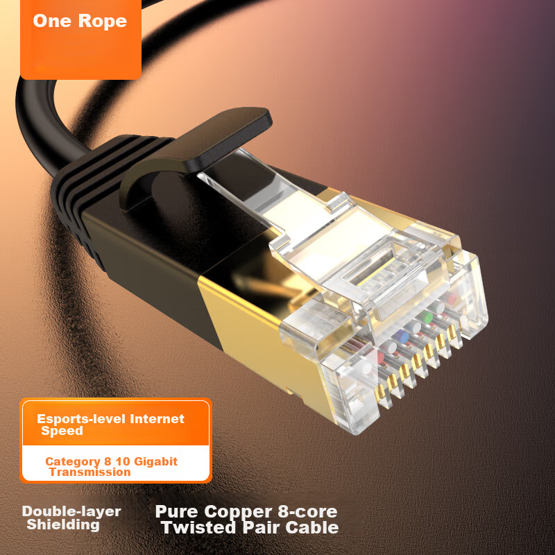 CABLE CREATION CL0325-G Cat8 10Gbps E-Sports Grade Ethernet Cable, CAT8 Patch Cord, 40Gbps Computer Broadband Network Transmission Thin Cable, 0.3 Meters