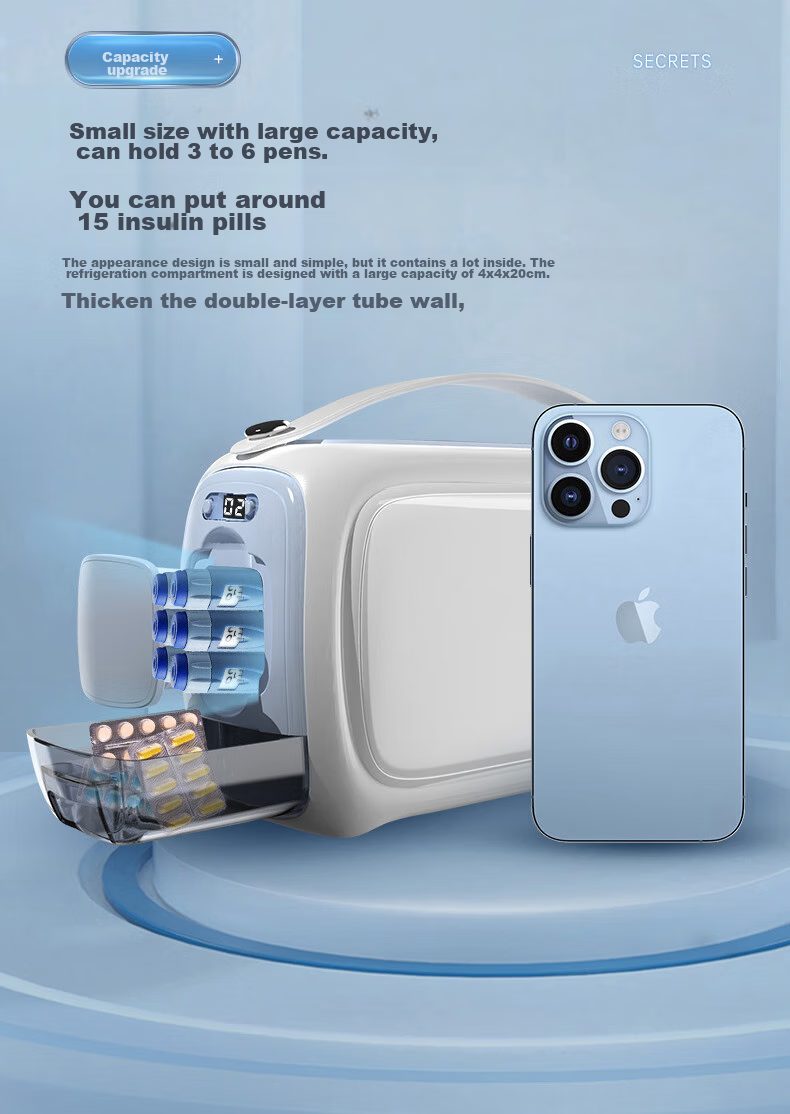 SECRETSBOX Insulin Storage Portable New Energy EV Car Charger Travel Mini Refrigerator for Medications And Personal Items 2