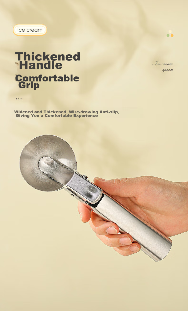 Guangyi Ice Cream Spoon, Popsicle Scoop, Ice Cream Scoop, Watermelon Scoop, Stainless Steel Fruit Baller, GY7914 10