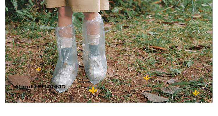 Lemonkid Disposable Rain Shoe Covers, Waterproof, Thickened for Adults, Rainproof Foot Covers for Students And Children, Long Rain Boots, Adult Size 5-Pack 11