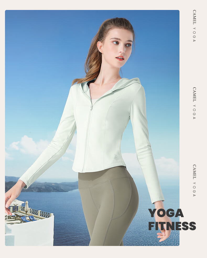 CAMEL Quick-Dry Sun Protection Jacket for Women, Original Yarn Ice-Feel Outdoor Sports Hoodie, Slim-Fit New Summer Top Coat 22