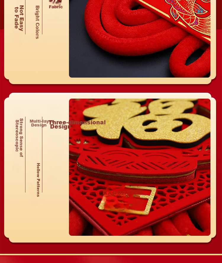 Gongxun Housewarming Gift Set with Chinese Knot Decorations for Entrance And Living Room, Moving-In Blessing Fortune Character 8