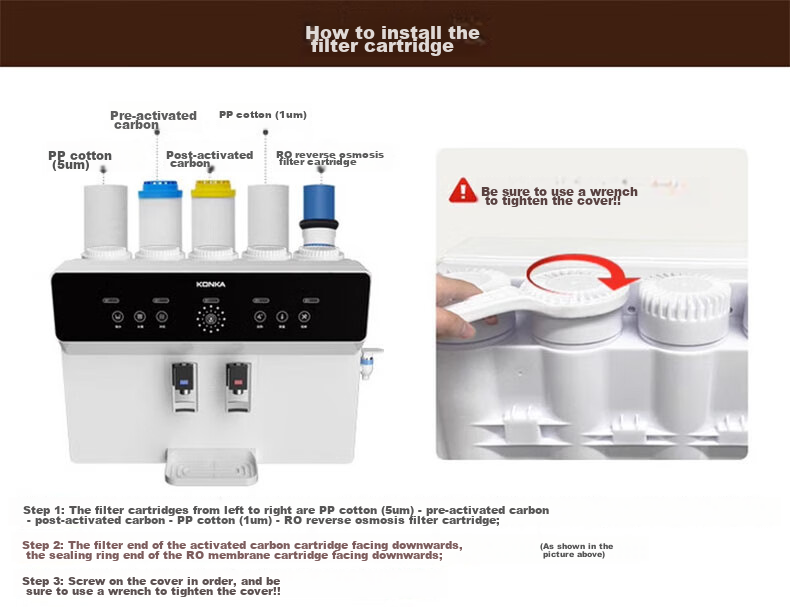 KONKA Water Purifier for Home Direct Drinking, RO Reverse Osmosis Direct Drinking And Heating All-In Machine, Wall-Mounted Or Countertop Filter, 100G All-In Water Purification System [On-Site Installation] KRO-J100 22