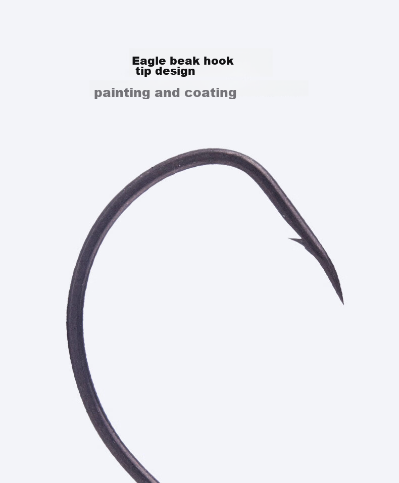 BKK 9005 Lingwu 2X Wide-Body Curved Hook for Largemouth Bass, Mandarin Fish, And Soft Lure Fishing Hooks 3