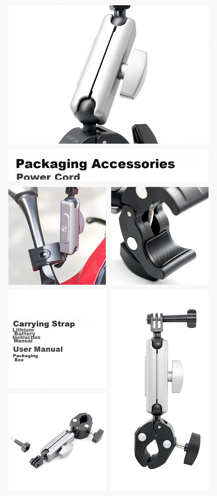 MAXCAM Suitable for DJI Osmo Action 6/5/4/3 Pro Action Camera, Car Nano Adhesive Suction Cup Glass Fixing Car Mount Accessory 28