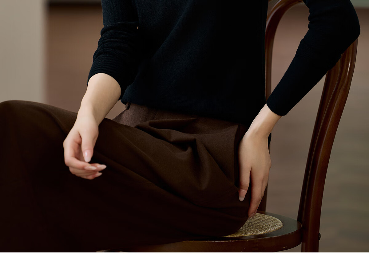 Taxiang Women's Semi-Turtleneck Knit Sweater, Autumn And Winter Inner Layering Solid Color Slim-Fit Pullover Sweater T143Z3040 32