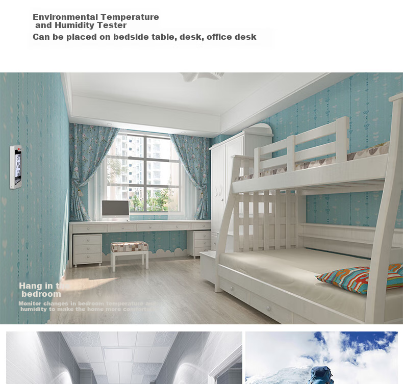 CEM DT-322 Electronic Thermometer And Hygrometer with Alarm Clock, Office And Home Indoor/outdoor Temperature And Humidity Meter 9