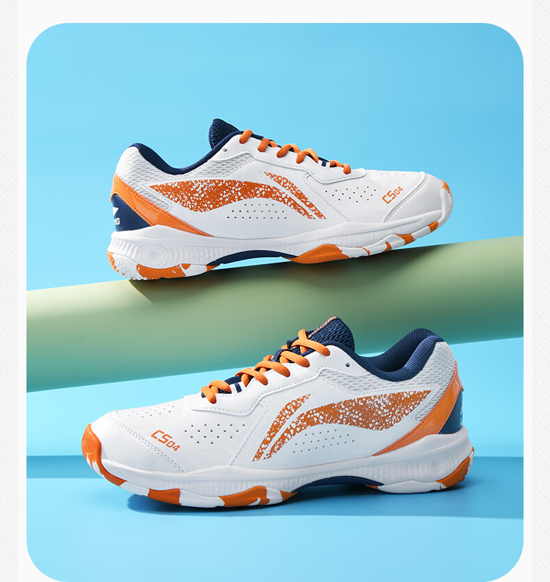 Li-Ning Badminton Shoes for Men And Women, Professional Sports Footwear, Non-Slip, Shock-Absorbing, Breathable, Comfortable, Quick Start, Size 38 14