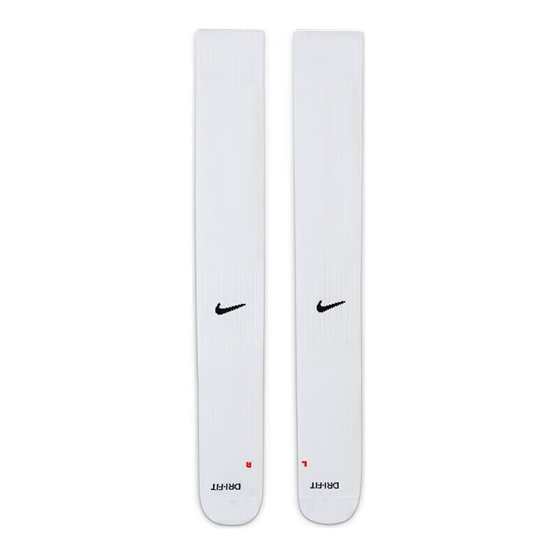 NIKE Unisex Socks, Quick-Drying Breathable Soccer Socks, High Socks, One Pair SX4120-101 White S