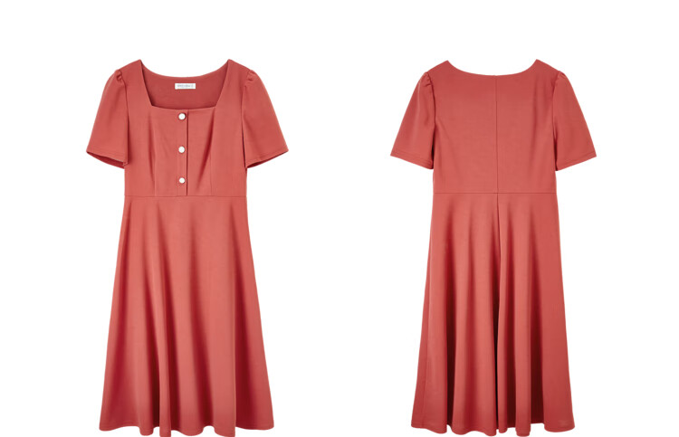 Sentubila Short-Sleeve Dress for Women, Summer Vintage Hepburn Style Elegant Office Dress, Mid-Length A-Line Skirt, Elegant Black, Size S 24