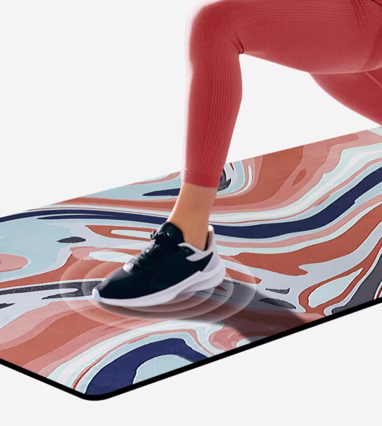 Neumee Thickened Non-Slip Exercise Mat with Silicone Touch Points for Men And Women, Fitness Jump Rope, Yoga Shock-Absorbing Lava 13