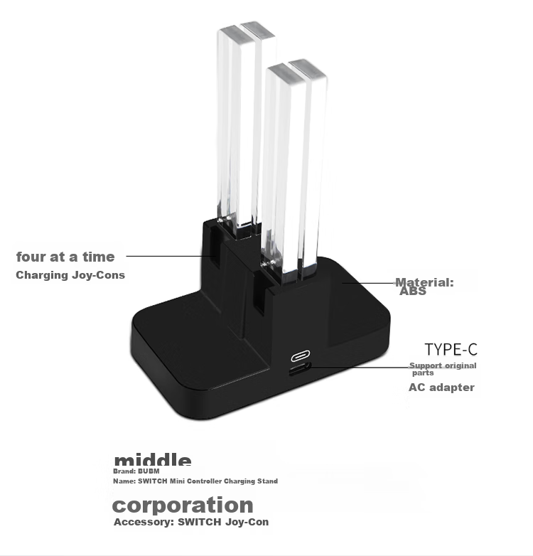 BUBM Switch Accessory, Original NS Controller JOY-CON Charging Dock, Dual Controller Stand for Switch-CDZ02 10