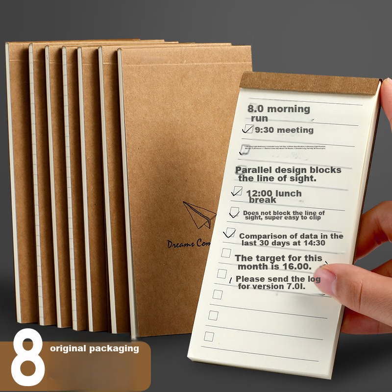 Jiaranheng 8-Pack Tear-Off Sticky Notes, Todolist Planner, Mini Pocket Notebook, Small Memo Pad, Portable Notebook, To-Do List, Daily Task List, Convenience Notebook
