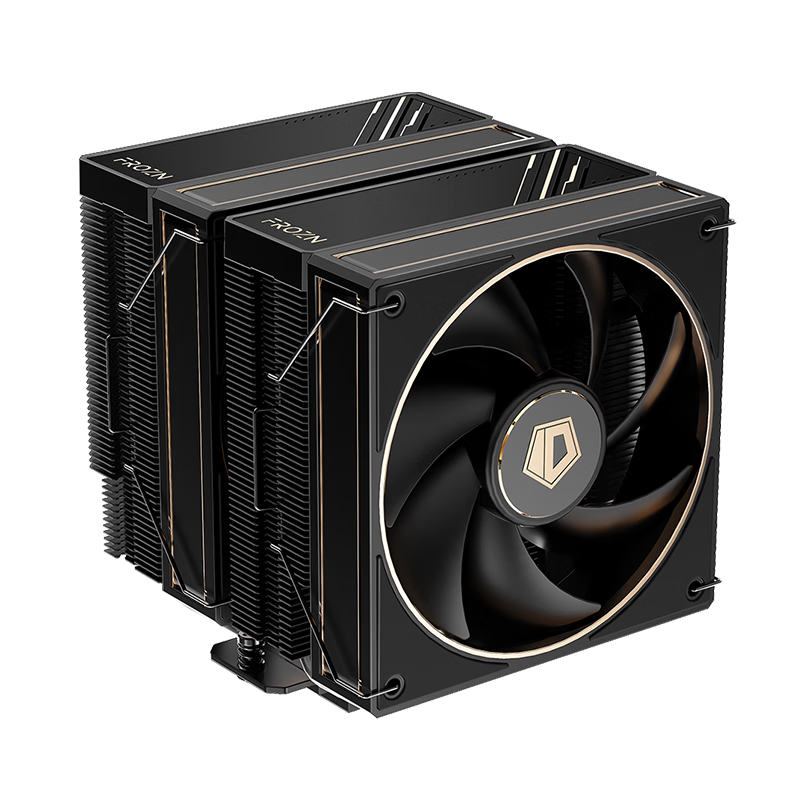 Kulin (IDCOOLING) Frost 620 Black Gold Edition, 6 Heat Pipes, Dual-Tower CPU Air Cooler, Compatible with Chuangyi Guodu PROART PC Build, FROZN A620