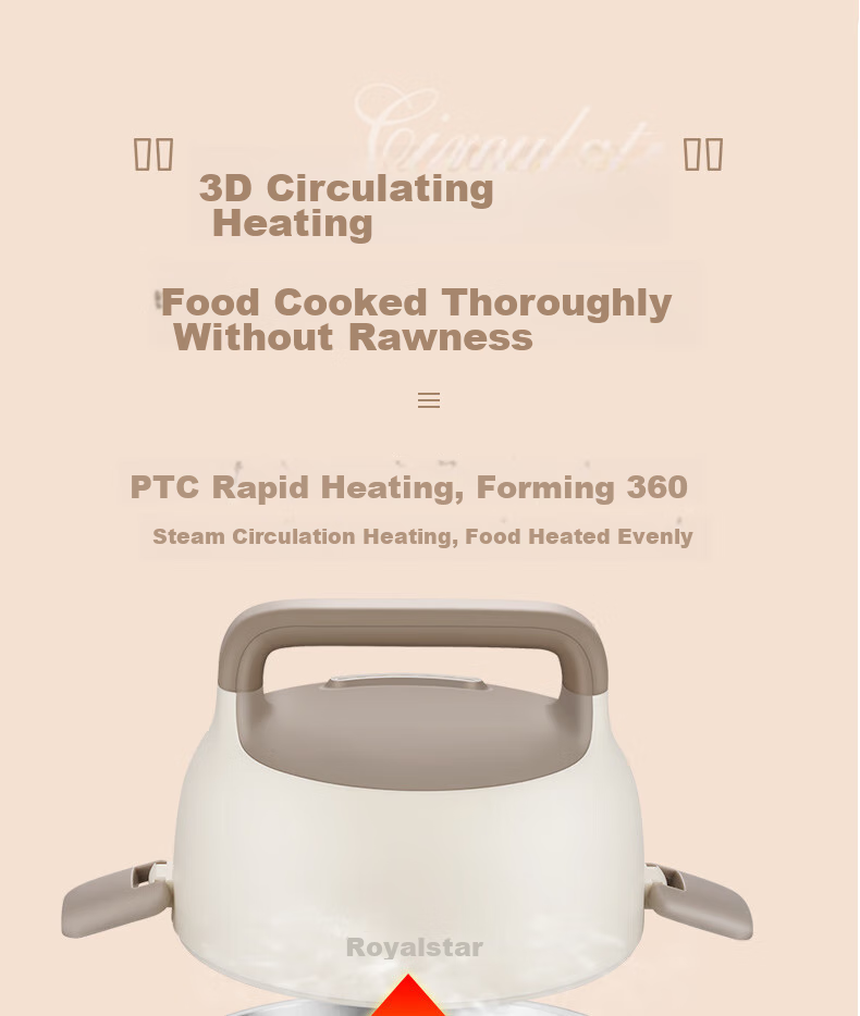Royalstar Electric Lunch Box, Heated Food Container without Water Filling, Office Worker's Meal Heating Device, Quiet Operation, Constant Temperature, Compact Insulated Lunch Box, 1.2L Single Compartment Bento Box RFH208 14