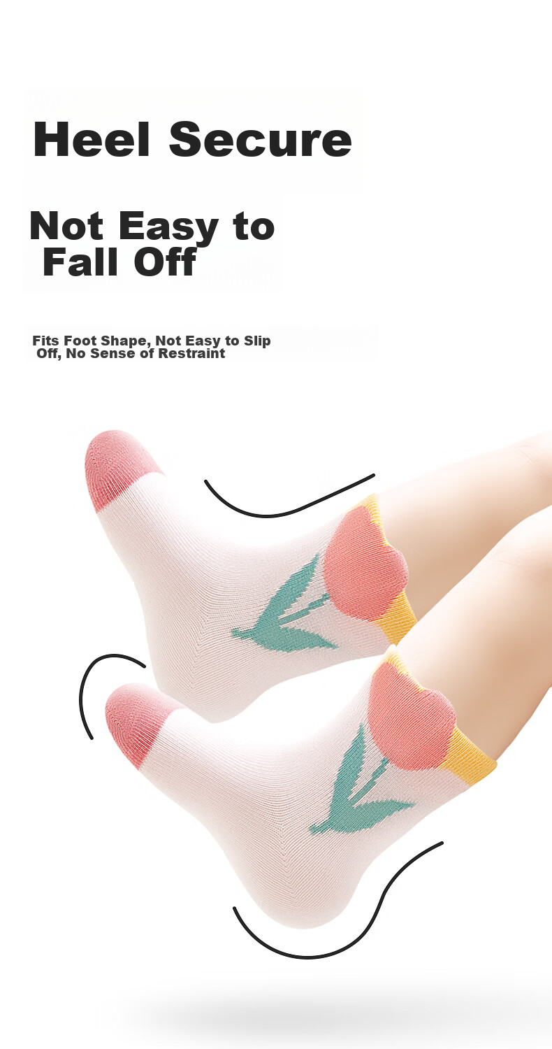 Beibi Baby Socks Spring And Autumn Pure Cotton Infant Socks Girls' Newborn All-Season Seamless Mid-Calf Socks 0-12 Months 10