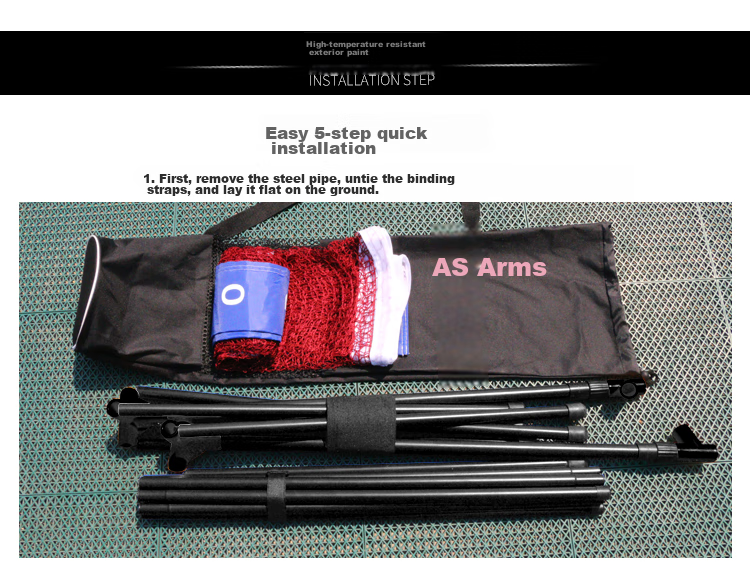 Amusi Badminton Net Stand, Portable Tennis Net Stand, 5.1 Meters Standard Type, Adjustable Height, Free Net Included 11