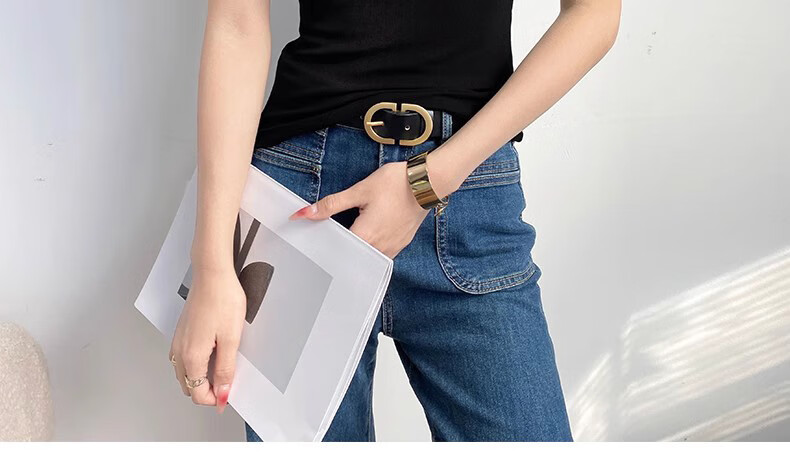 Woodpecker Women's Half Turtleneck Mid-Sleeve Base Shirt Spring Autumn T-Shirt 2025 New Slim Fit Five-Sleeve Top Black XL 8