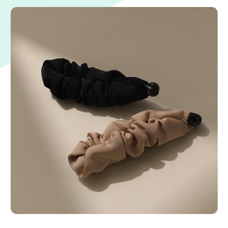 CHIMERA 2 Pieces Fabric Non-Slip Vertical Clips, Medium Size Hairpins, Full Bun Maker, High Ponytail Banana Clip, Mid-Autumn Festival Gift 8