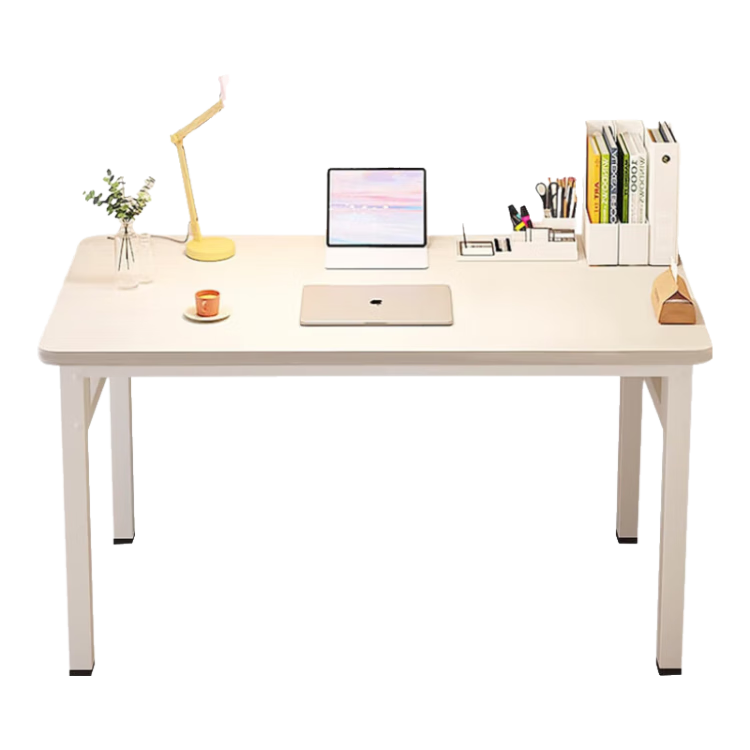 Jingcai Computer Desk, Desktop Office Desk, Study Table, Calligraphy Desk, Long Table, Training Table JDZ01 White 1.2 Meters
