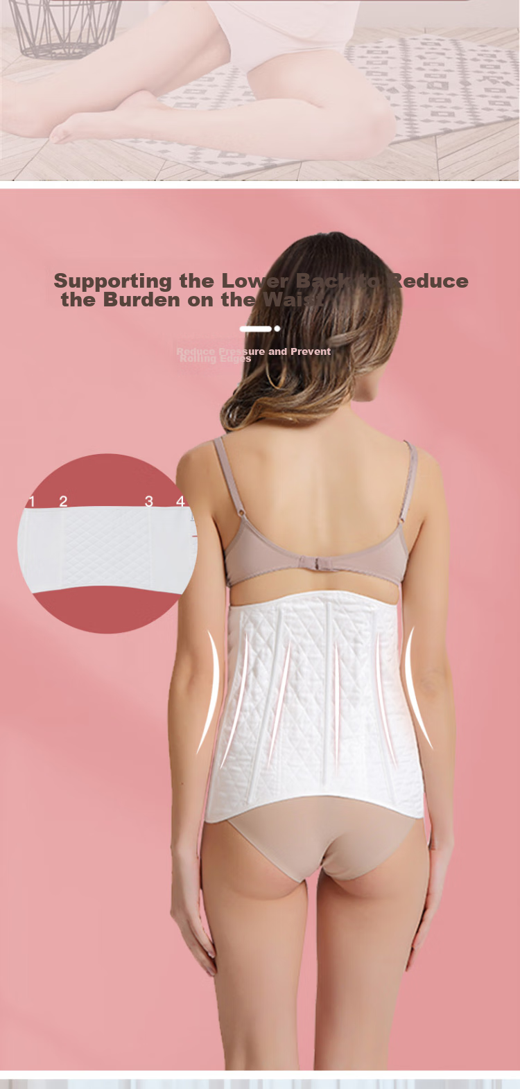 Hulian Postpartum Abdominal Binder, Post-Surgery Abdominal Wrap, Maternity Cesarean Section And Natural Delivery Abdominal Support Belt (L) 7