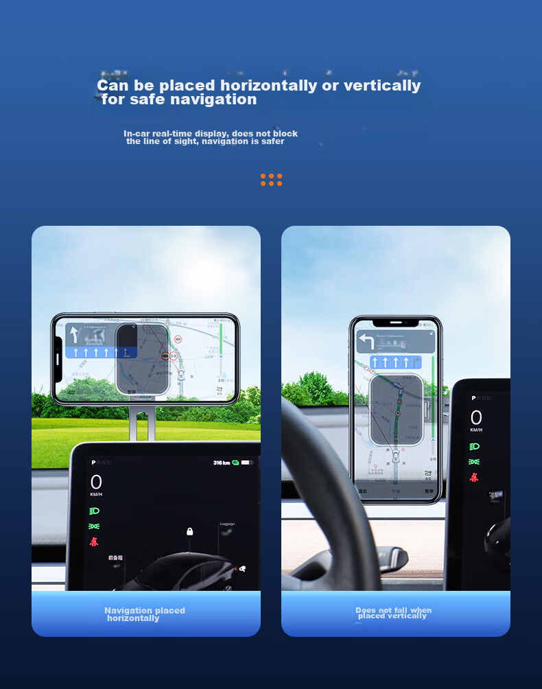 Huashi Car Phone Holder, Specially Designed for Air Vent, Navigation Phone Mount, Gravity-Style Fixed Universal Support Bracket 7